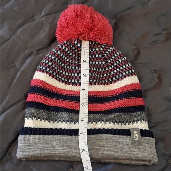Icebreaker Beanie Women's OSFM Striped Pom Lined Wool Acrylic Winter Cozycore - Picture 4 of 8